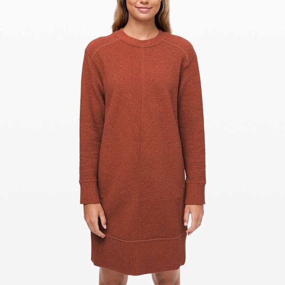 Lululemon Heathered Rusted Clay On Repeat Dress Size 4 - Picture 1 of 14